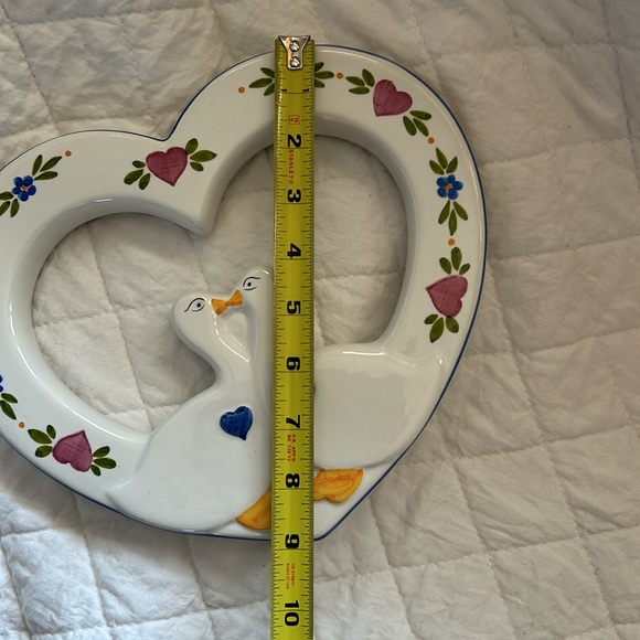 Portuguese Handpainted Glazed Ceramic Heart - Picture 9 of 12